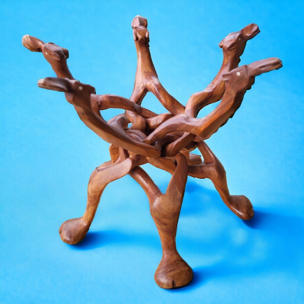 Thuya Tray Camel Legs sculpture Tray/Vase Holder